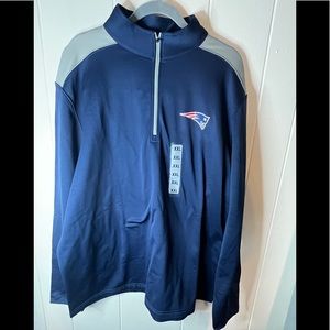 New NFL Team Apparel New England Patriots 1/4 Zip Pullover Football Fleece XXL
